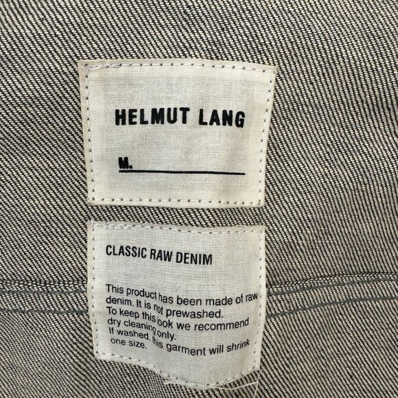 Helmut Lang Black Classic Raw Denim Jacket 1999 100% Cotton Y2k Italy 38 USA 2 - Picture 4 of 14